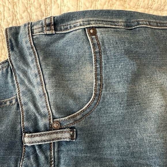 Free people denim overall shorts romper size 27 - Picture 8 of 9